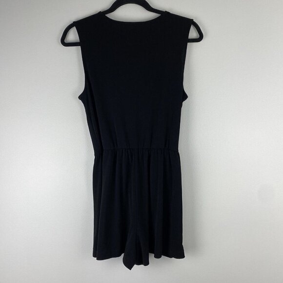 BCBGeneration Womens Romper Size S Black Sleeveless Polyester Blend Faux Wrap - Picture 4 of 9